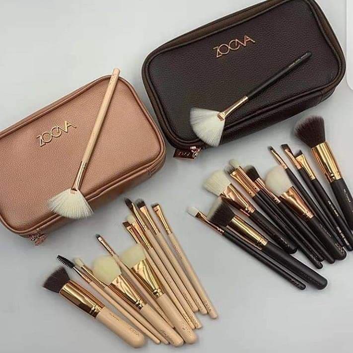 Ensemble Pinceaux de Maquillage de Luxe avec Trousse Zoeva 12 Pieces